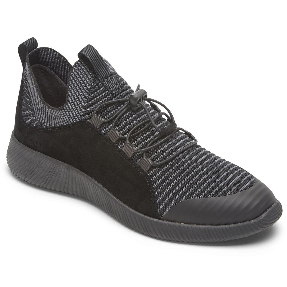 Tenis Rockport Mulher Pretas - City Lites Robyne Knit Bungee - 25867LEJN